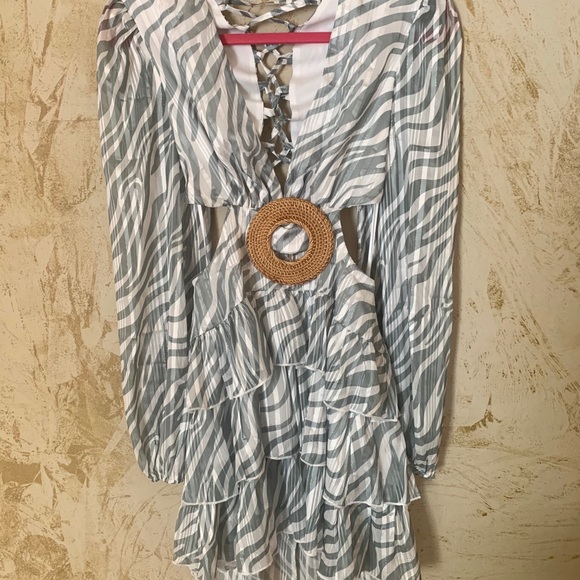 CUT OUT RUFFLE DRESS SAGE 😍 - Picture 8 of 10